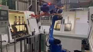 Carga y descarga de la máquina CNC del robot CHIKAL